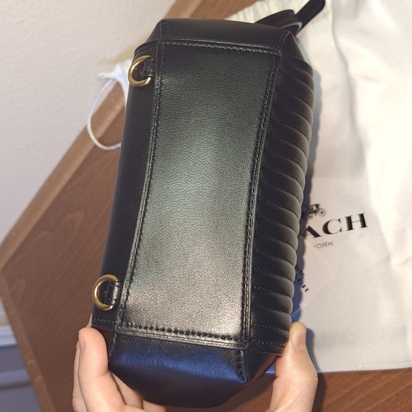 Coach Black Leather Quilting with Gold Tone Hardware - Picture 10 of 10
